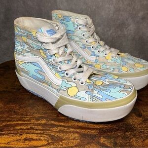 Vans Sk8-Hi Tapered UV Ink Sunwaves Platform ShoesWomen Sz 5.5 Men‎ Sz 4 Sneaker